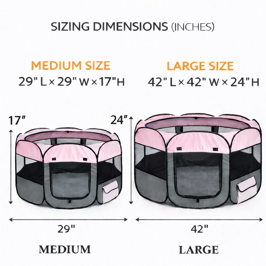 Pet Life ® 'All-Terrain' Lightweight Easy Folding Wire-Framed Collapsible Travel Pet Dog Playpen crate