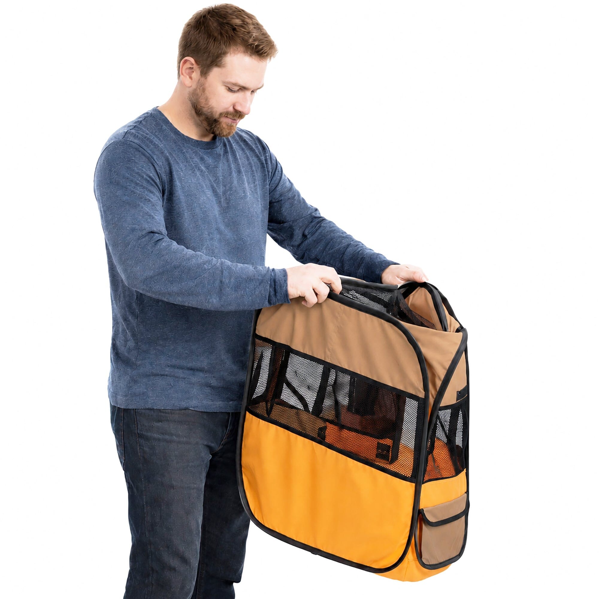 Pet Life ® 'All-Terrain' Lightweight Easy Folding Wire-Framed Collapsible Travel Pet Dog Playpen crate