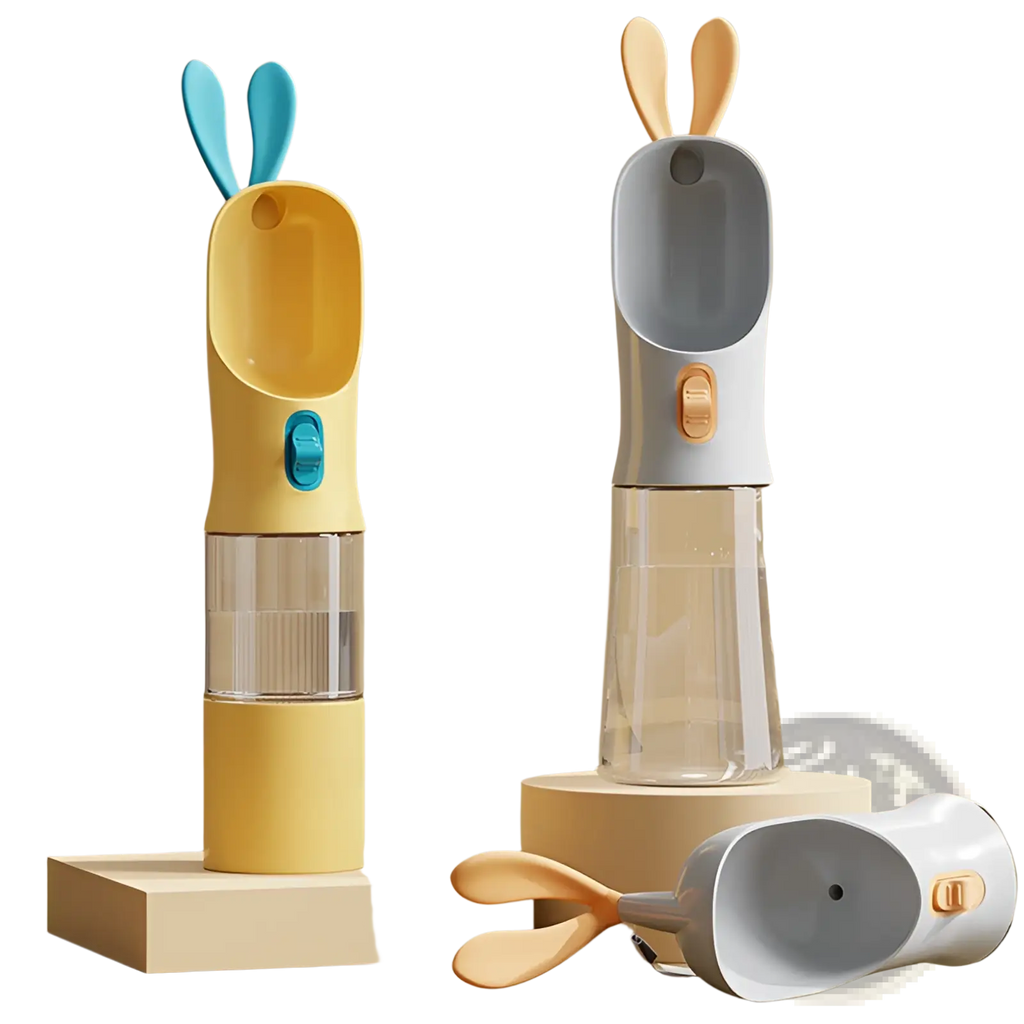 Pet Water Bottle Bunny Shaped Portable Travel Dispenser