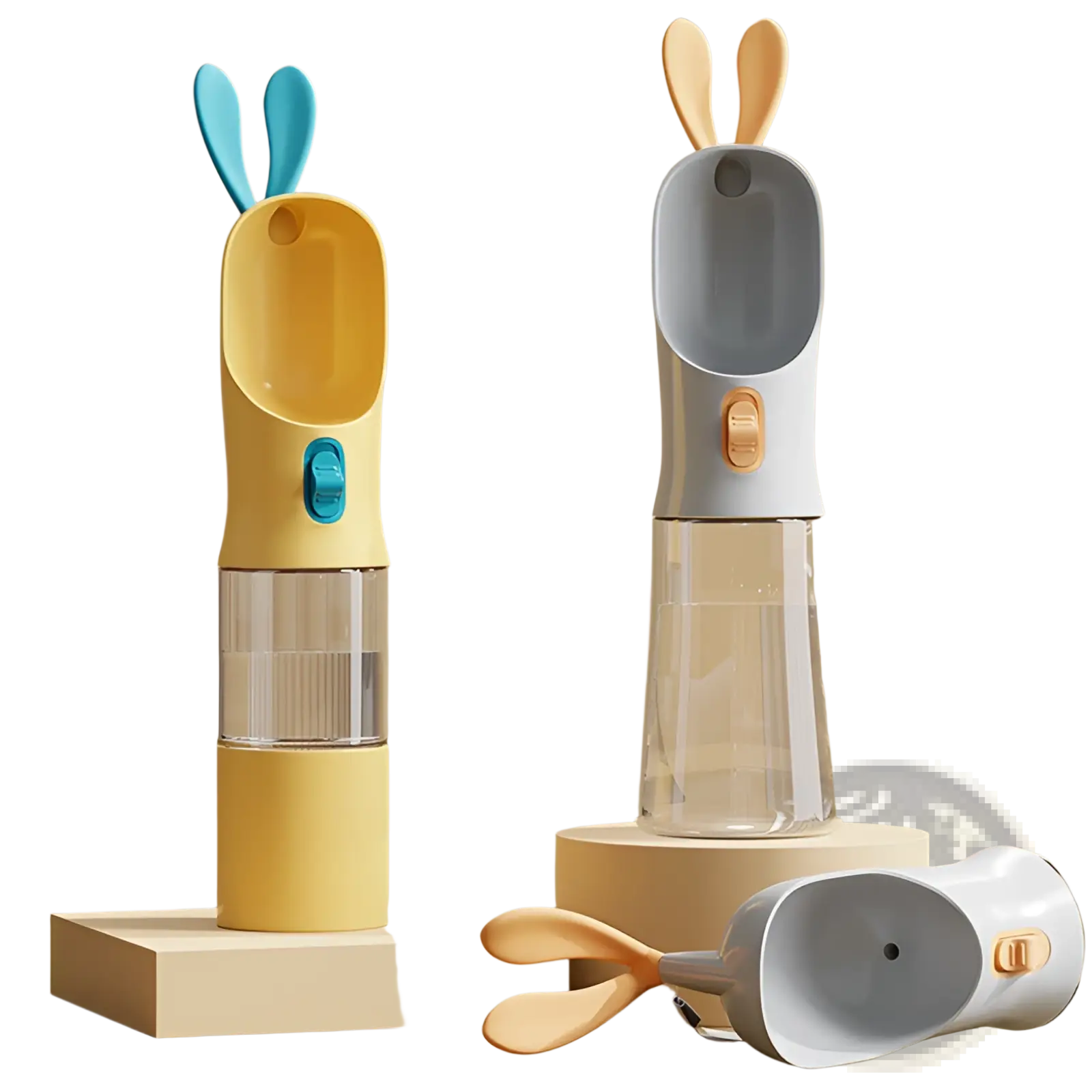 Pet Water Bottle Bunny Shaped Portable Travel Dispenser