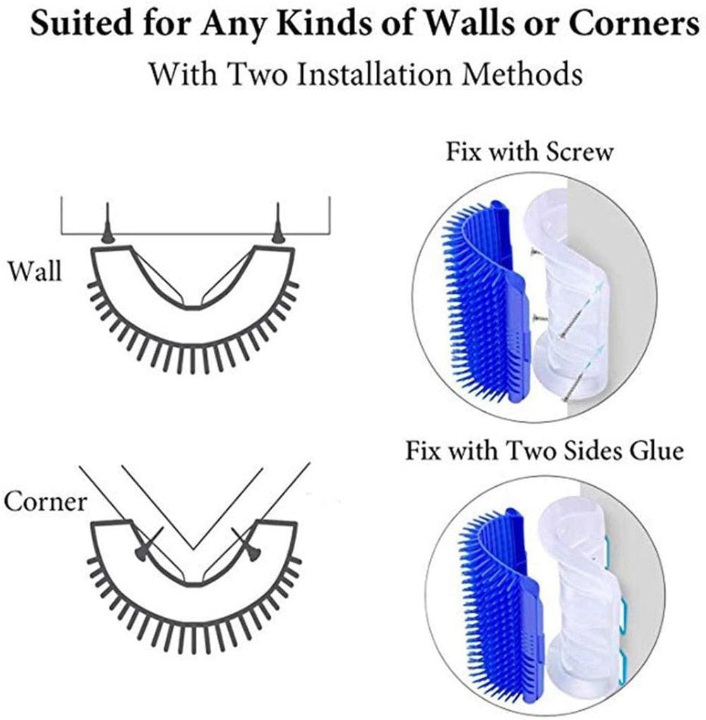 Self Groomer Cat Brush Angle Cat Massager Cat Accessories Self-raising Beautician Massage Comb Cat Toy Cat Supplies Teasing Cat  Self Groomer Cat Brush Interactive Cat Toy