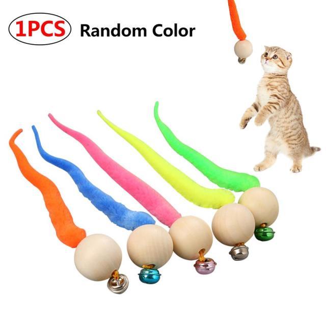Smart Interactive Cat Toy Colorful LED Self Rotating Ball Bell and Feather Toys USB Rechargeable Cat Kitten Ball Toy Cat Exercise Ball with Feather Bell and Catnip