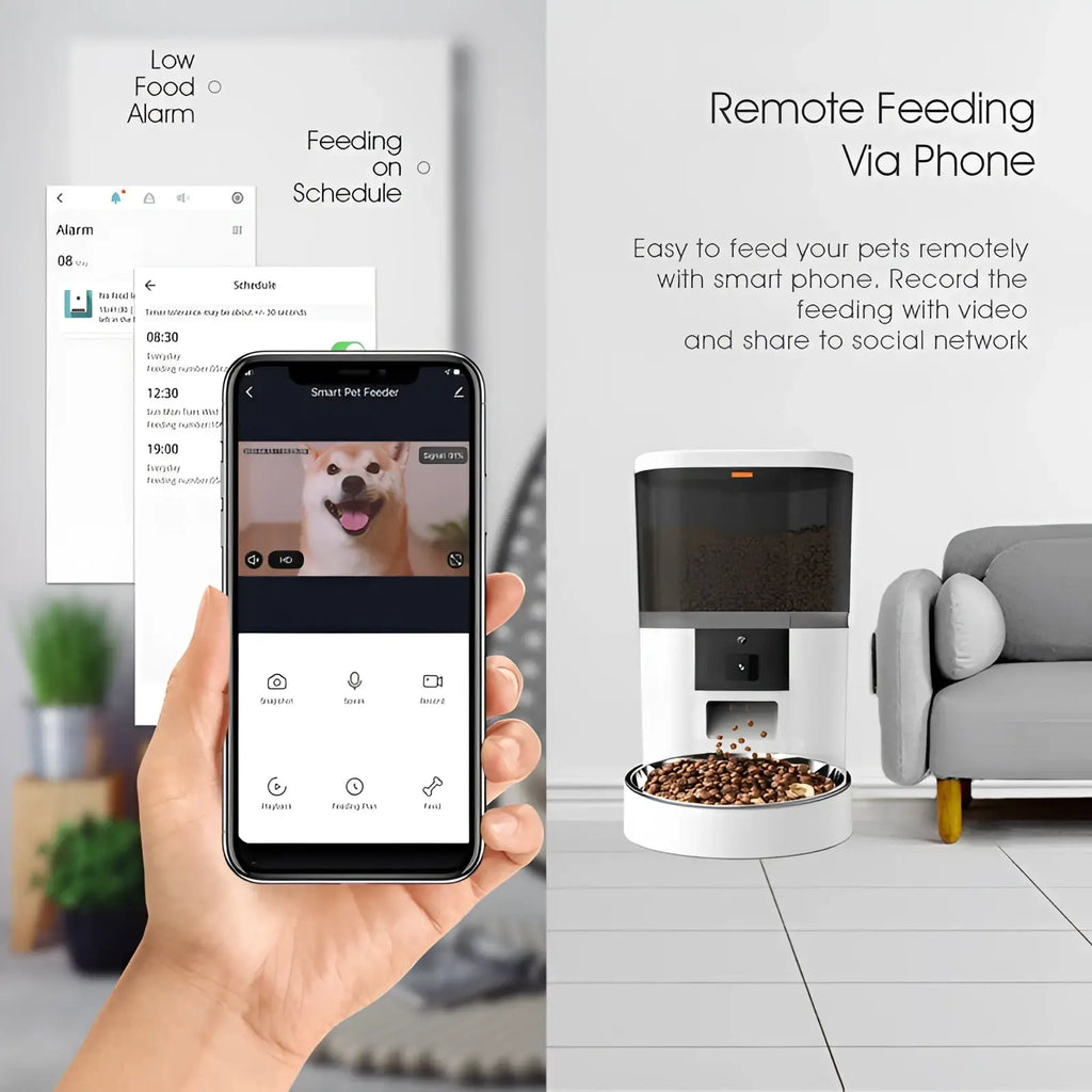Smart Pet Feeder with Camera and Video Monitoring