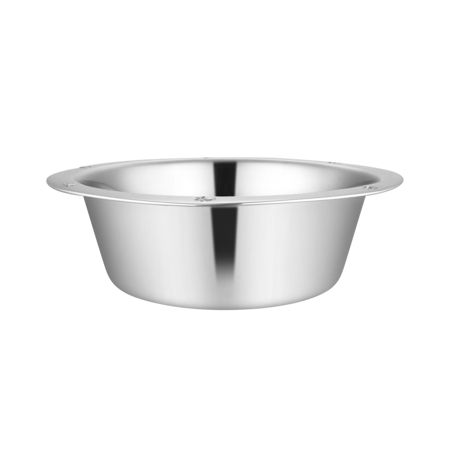 Stainless Steel Embossed Wide-Lip Food & Water Pet Bowls