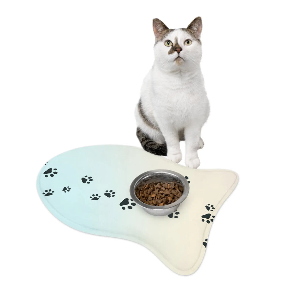Stylish Pet Feeding Mat – Paw Print Design