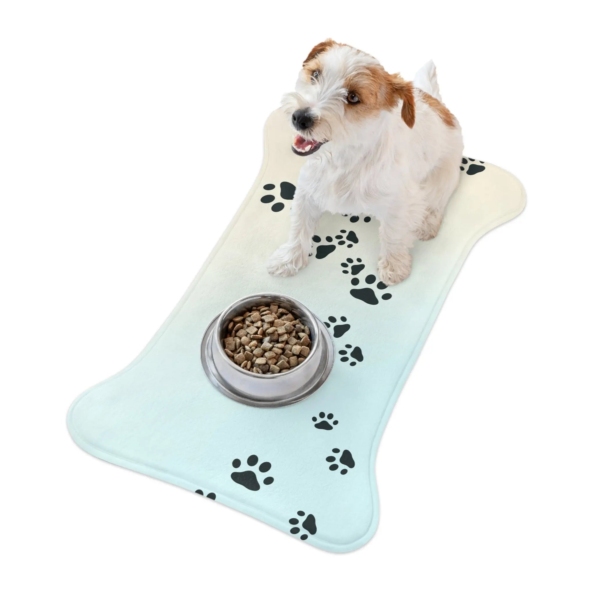Stylish Pet Feeding Mat – Paw Print Design