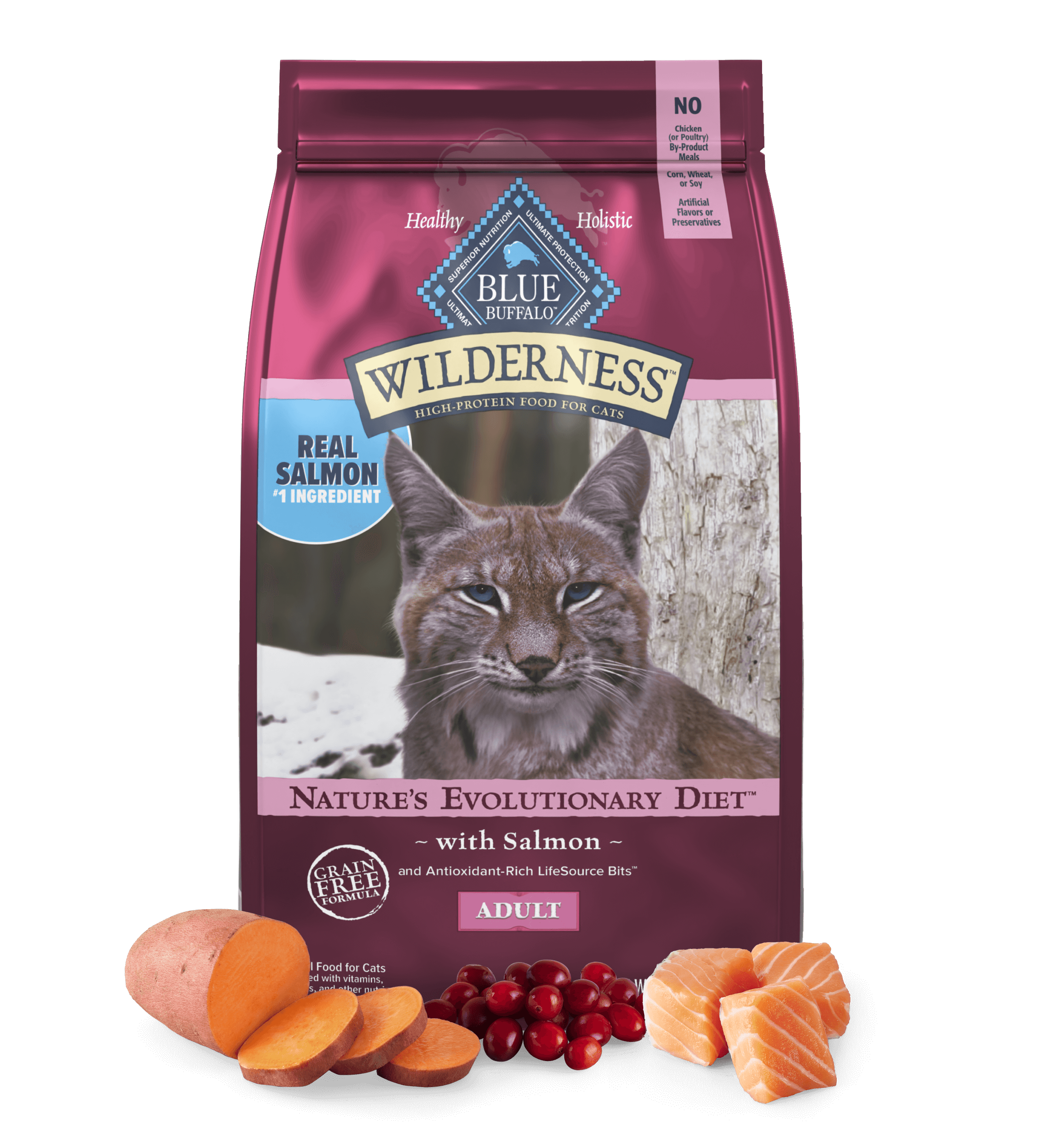 Blue Buffalo Wilderness Adult Grain-Free Salmon Dry Cat Food (5lb)